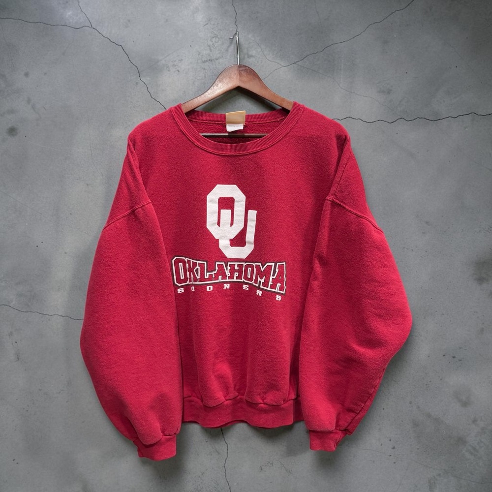 Vintage 90s Red Oak Oklahoma Sooners Sweatshirt Mens XL XXL Red Crewneck OU